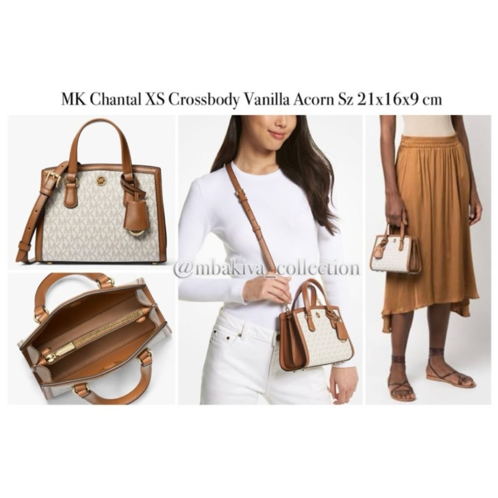 MK Chantal XS Crossbody Vanilla Acorn
