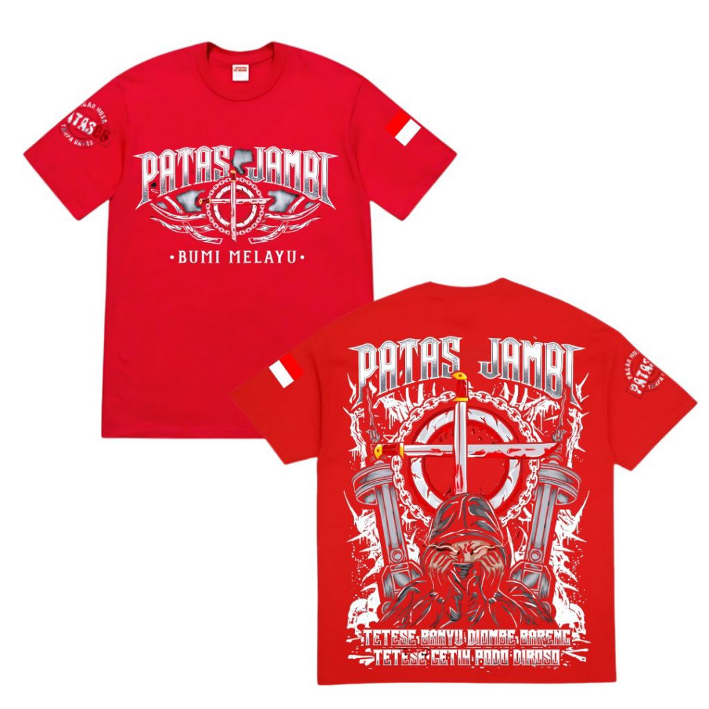 kaos patas Jambi bumi Melayu original - patas bumi Melayu warna merah