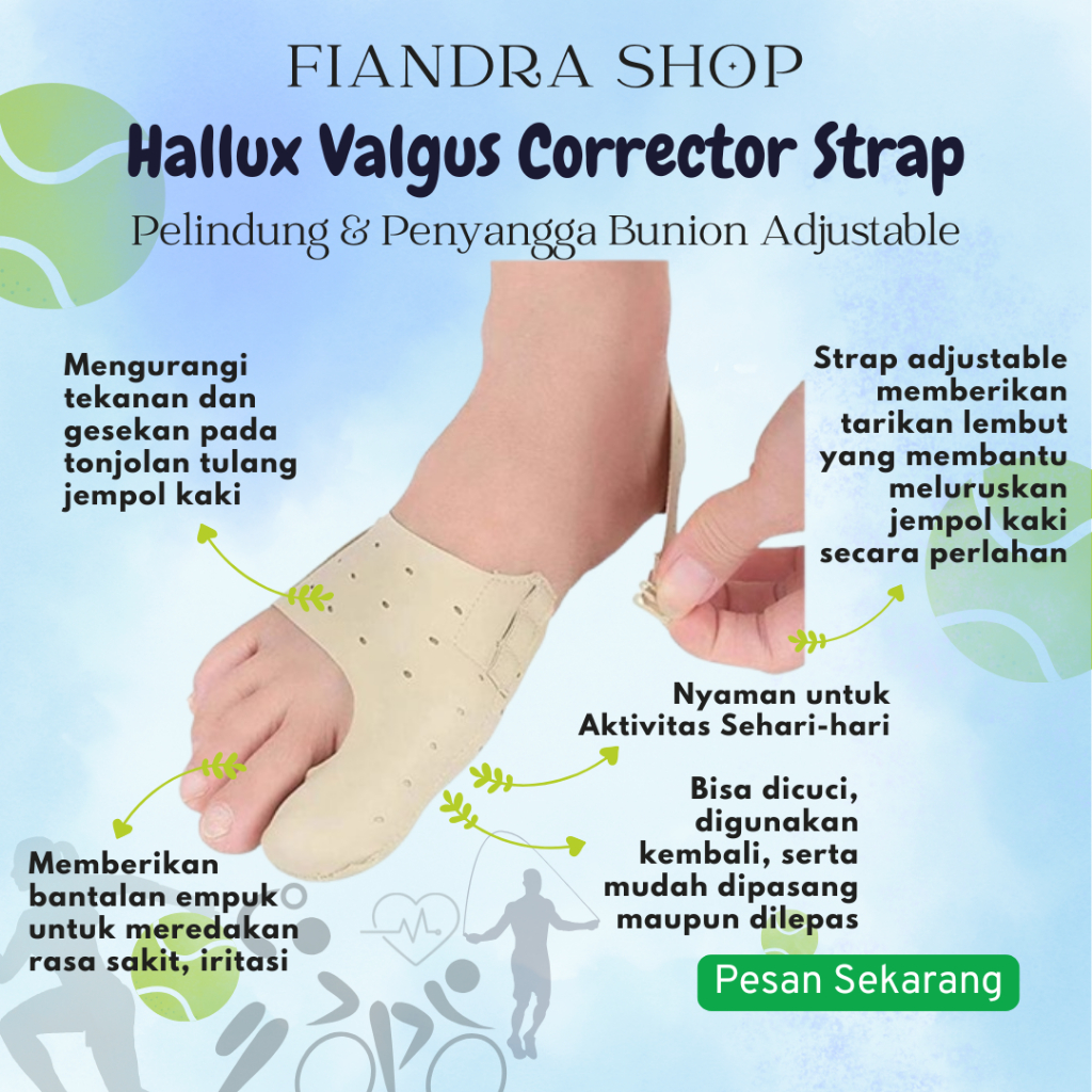 1 Pcs Alat Bantu Bunion Untuk Tulang Kaki Besar Hallux Valgus Alat Terapi Jempol Kaki Original