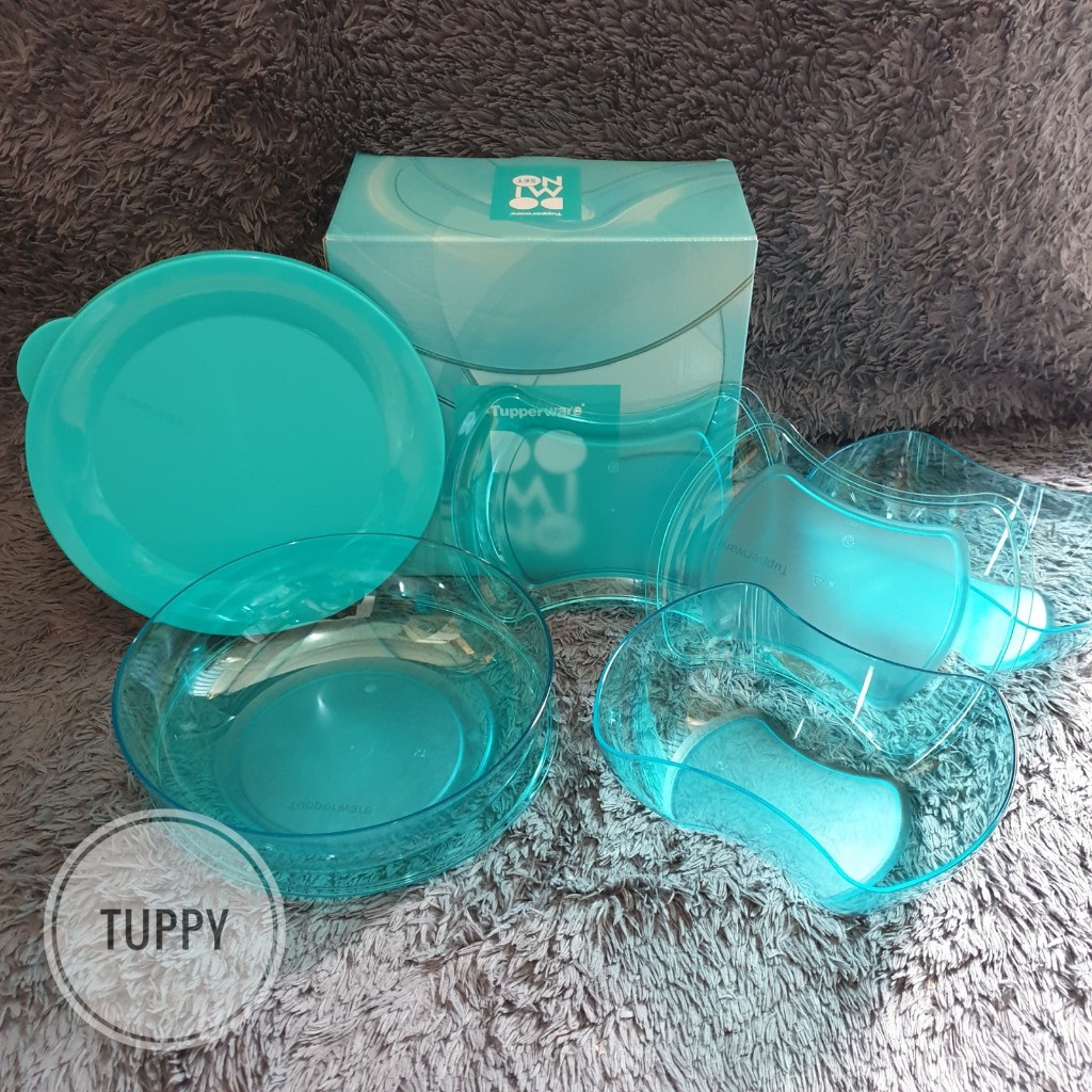 1 Set Crystaline / Gourmet Servers [ Ella Tuppy Tuperware ] Wadah Sajian Makanan
