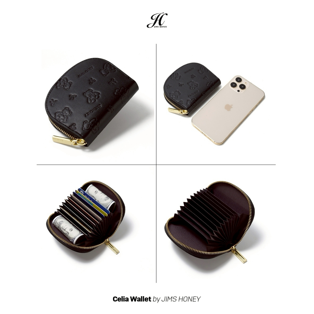 JIMS HONEY CELIA WALLET  Dompet Uang Wanita Kartu Kulit PU dompet  disiplin