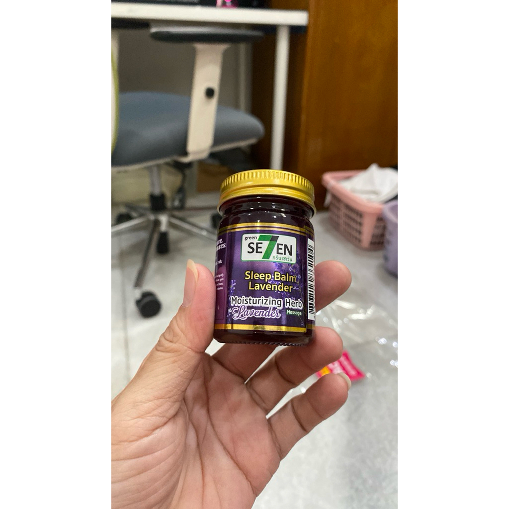 Balsem Sleep Balm Se7en Moisturizing Herb Lavender 50gr Original Thailand