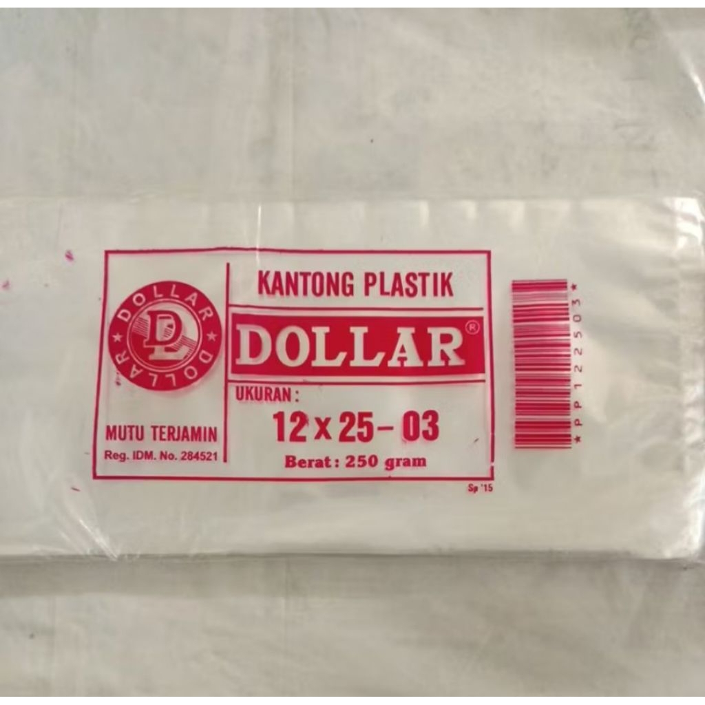 Plastik Dollar 03 10x20 03 sampai 15x35 03 isi 1 pak / 250 gram