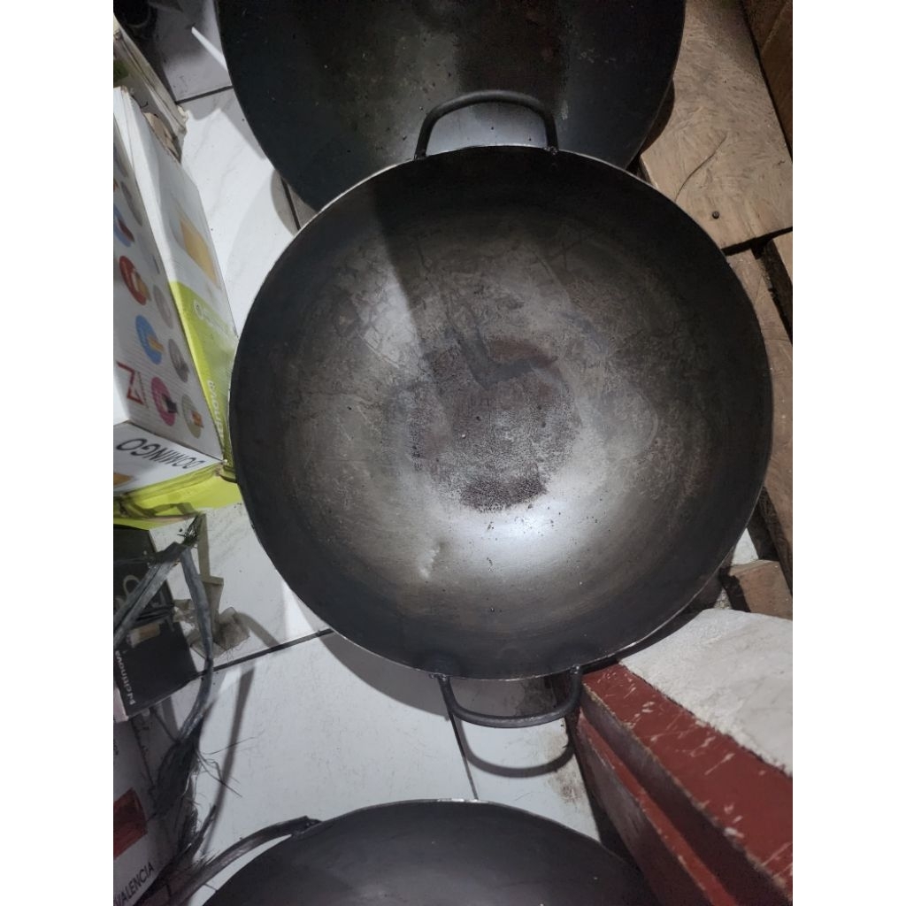 kuali besi kuping 2 wok besi kuali nasi goreng kuali high press 15inch 16inch 18inch