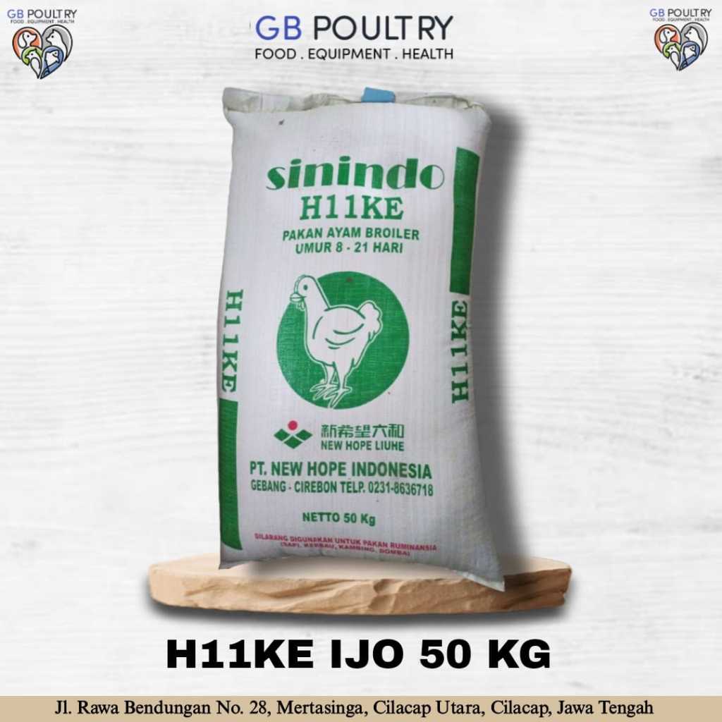 Sinindo H11KE Ijo Pakan Ayam Broiler 1 zak 50 kg