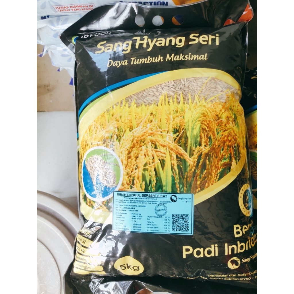 BENIH BIBIT PADI INPARI 32 SHS SYANG HIANG SERI ORIGINAL 5KG