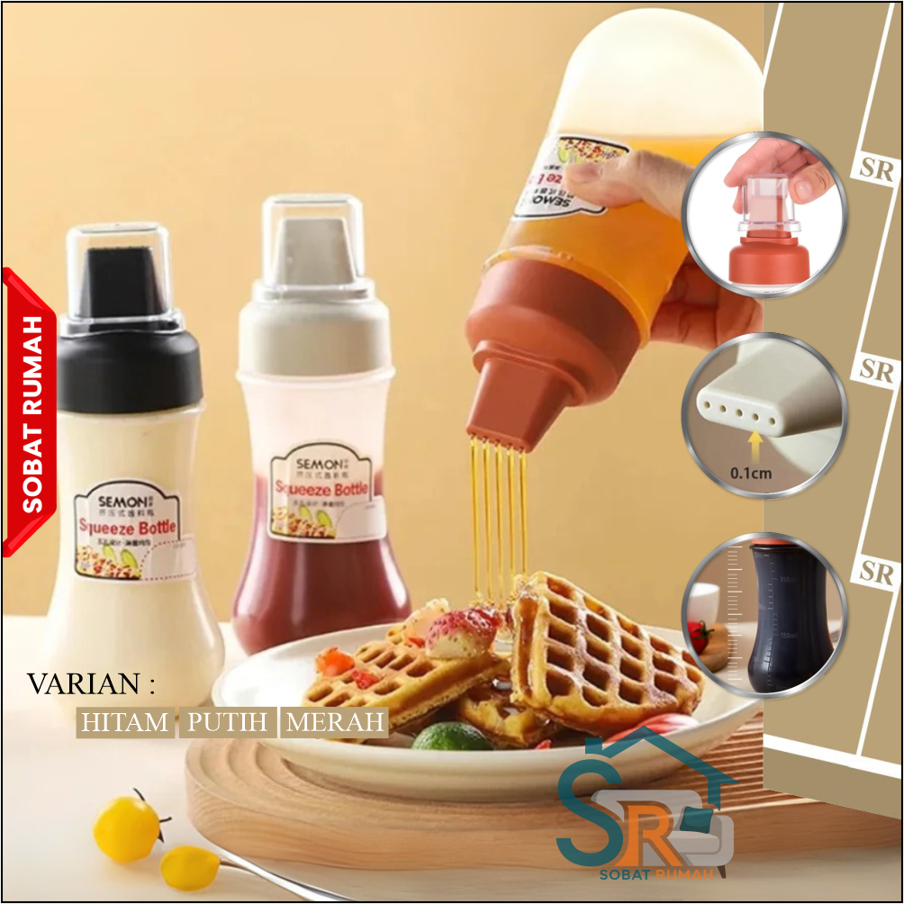 BOTOL KECAP SAOS 5 lubang mayonaise minyak saus aesthetic plastik estetik anti tumpah serbaguna mini