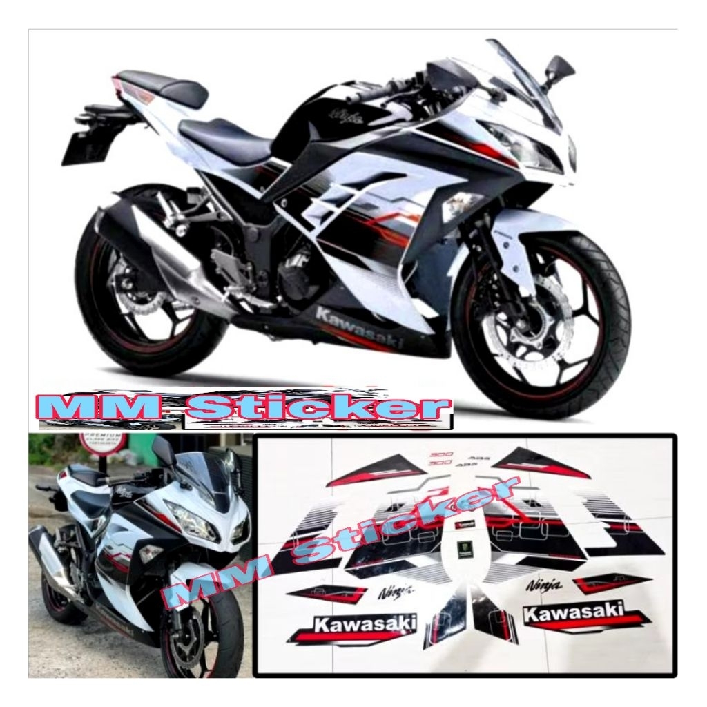 Striping Sticker NINJA 250FI SE HITAM PUTIH