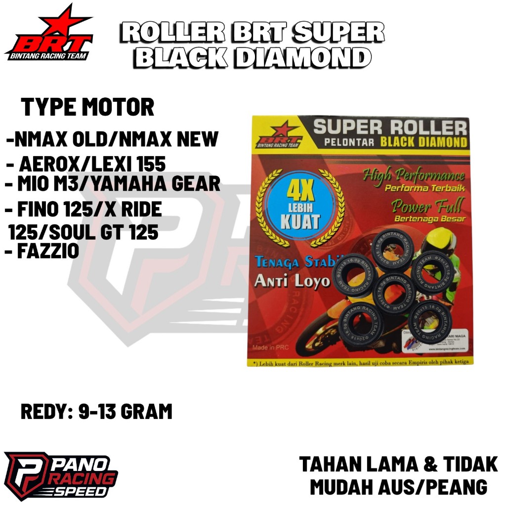 PROMO ROLLER NMAX AEROX MIO M3 LEXI 9 10 11 12 13 GRAM BRT 11G 2PH