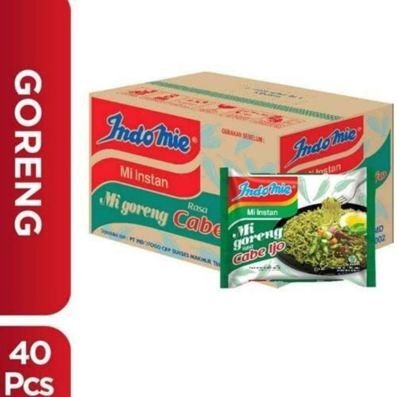INDOMIE GORENG CABE IJO 1 DUS 40 PCS