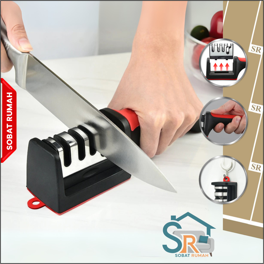 PENGASAH PISAU super tajam stainless asahan gunting dapur alat asah multifungsi profesional daging p