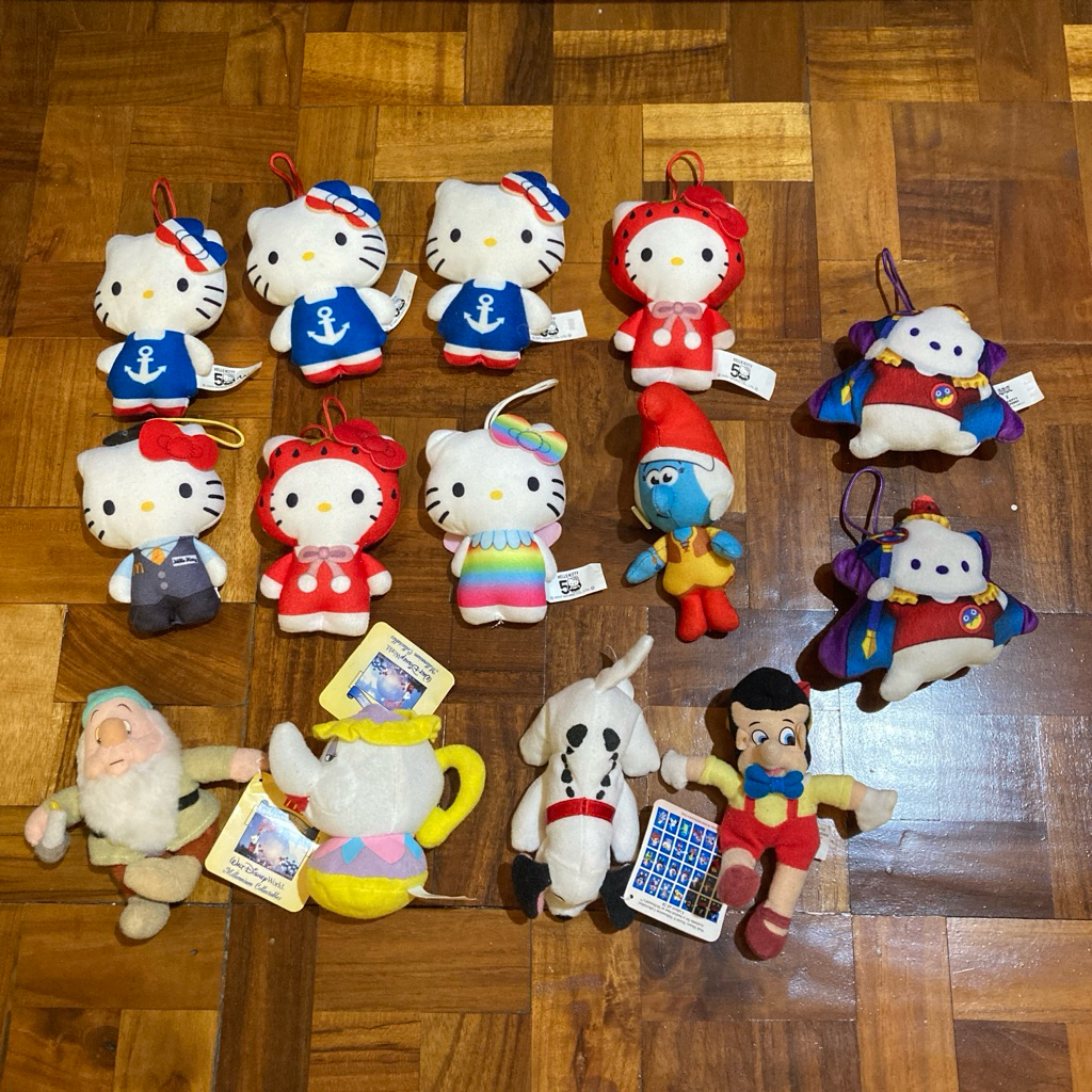 [START 20K] Random McD Keychain & Boneka | ganci gantungan kunci mcdonalds hk hello kitty disney san