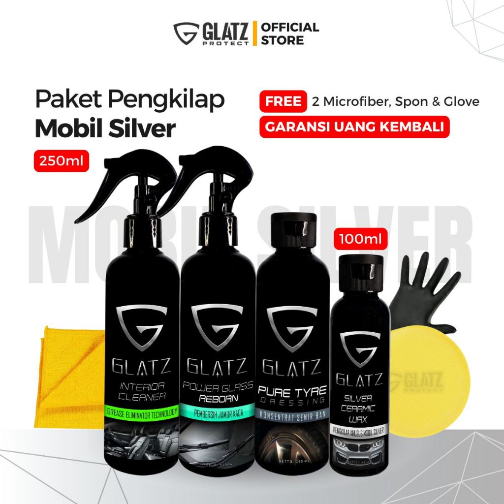 Paket Pengkilap Mobil Warna Silver Glatz Autocare