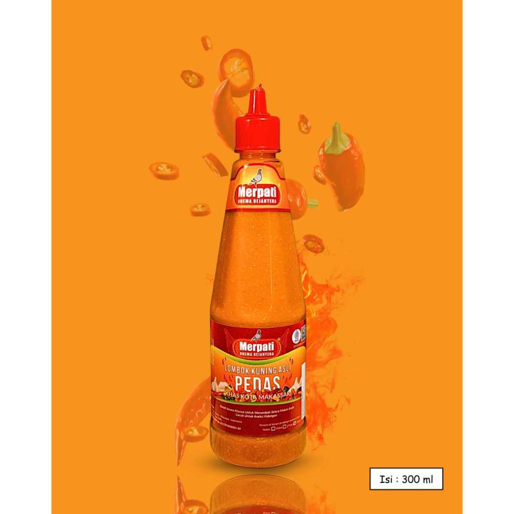 Sambel Lombok kuning khas Makassar Merpati 300ml
