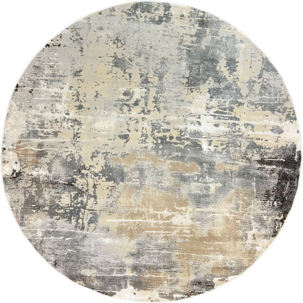 Karpet Bulat Modern Minimalis Abstrak Quadro 250 X 250