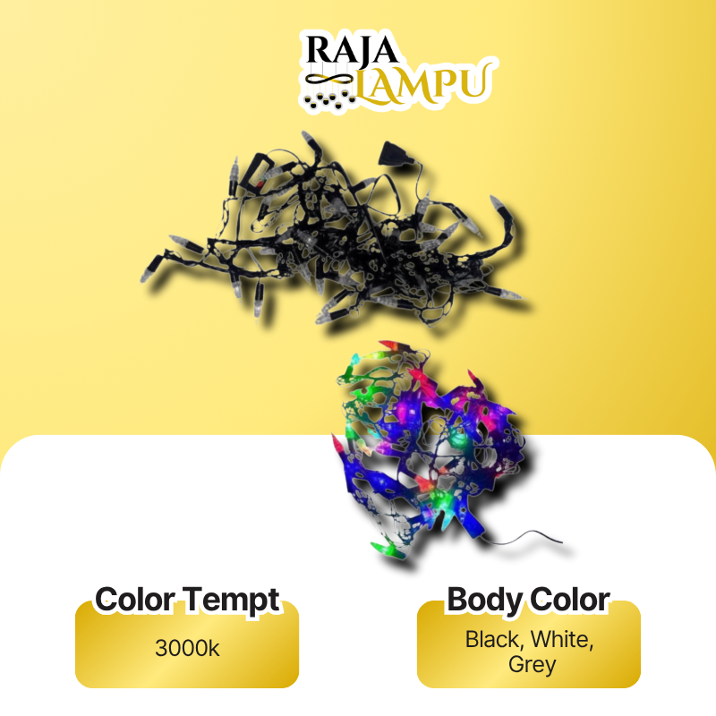 HIASAN LAMPU HIAS / LAMPU NATAL MODEL NATAL 40LED 5METER