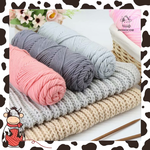 Benang Rajut Katun Sutra Susu 8Ply Besar / Katun Susu Import Big 8ply (100gram)