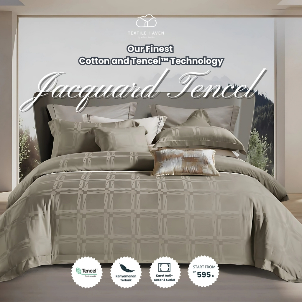 Sprei dan BedCover Jacquard Sutra Serat Bamboo Original 80s | Sprei KingKoil Sutra Emboss tinggi 40