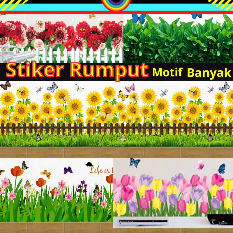 WALLSTICKER WALL STICKER STIKER SETIKER HIASAN DINDING MOTIF POT RUMPUT DEKORASI RUMAH DEKOR RUMAH T