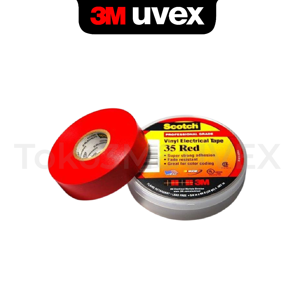3M 1500 GU Vinyl Electrical Tape Red -7100020738