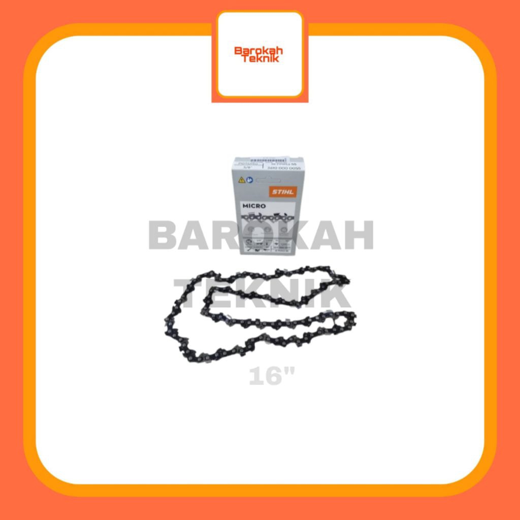 Rantai Chainsaw Stihl 16" 27T MS 170 - MS 180 Original Stihl / Rantai Potong Gergaji Kayu Chainsaw S
