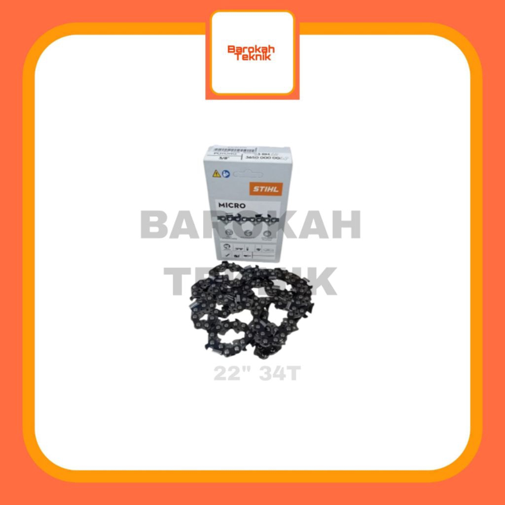 Rantai Chainsaw Stihl 22" 34T Original Stihl / Rantai Potong Gergaji Kayu Chainsaw Stihl