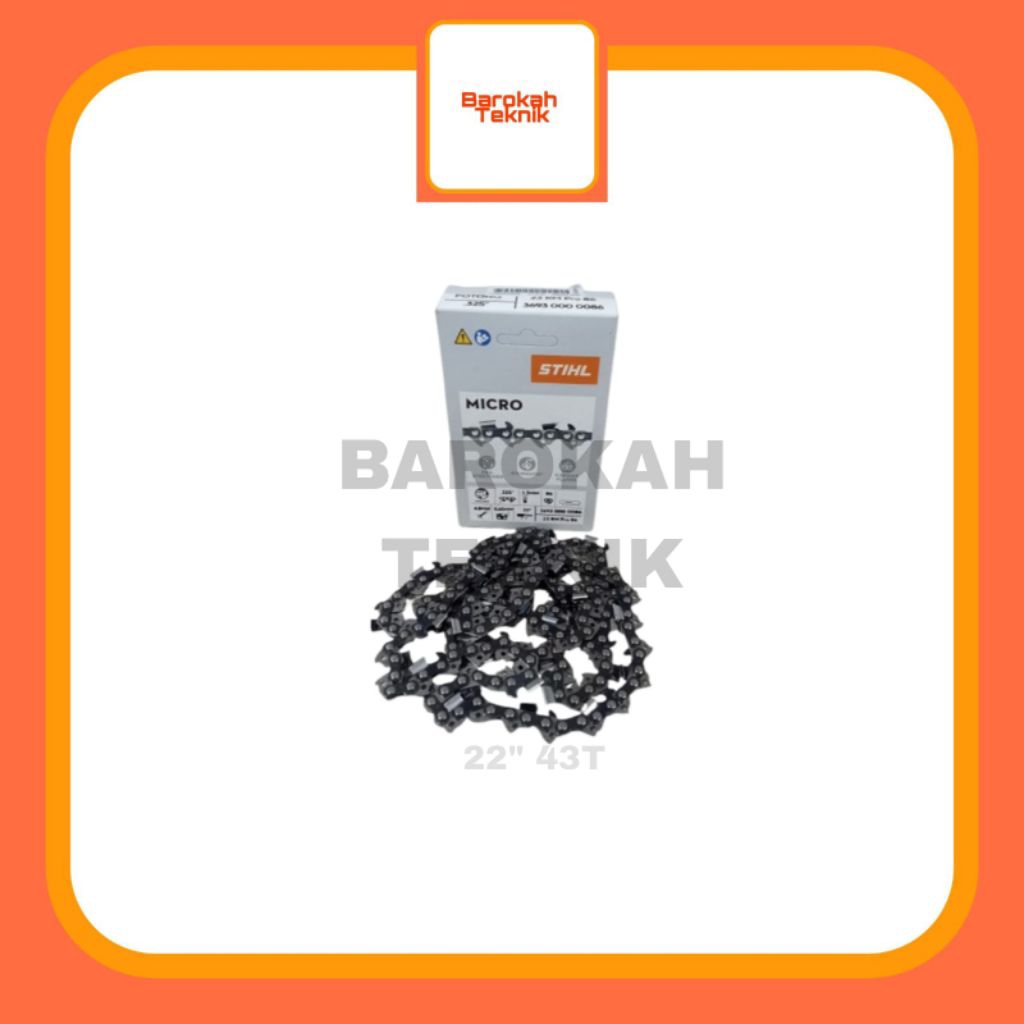 Rantai Chainsaw Stihl 22" 43T Original Stihl / Rantai Potong Gergaji Kayu Chainsaw Stihl