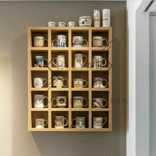 rak gelas kayu jati belanda