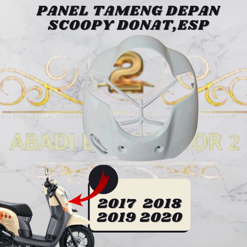 COD-Panel Tameng Body Bodi Depan Honda Scoopy FI 2017 2018 2019 2020 WARNA PUTIH MERK NON ORIGINAL