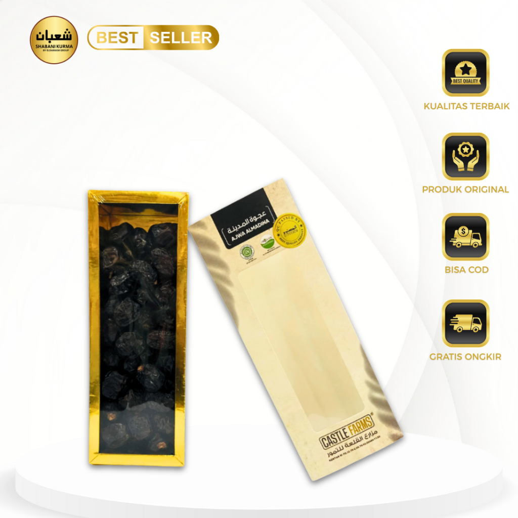 Kurma Ajwa 500 Gram Asli 100% Original / Kurma Ajwa Original Premium / Shabani kurma