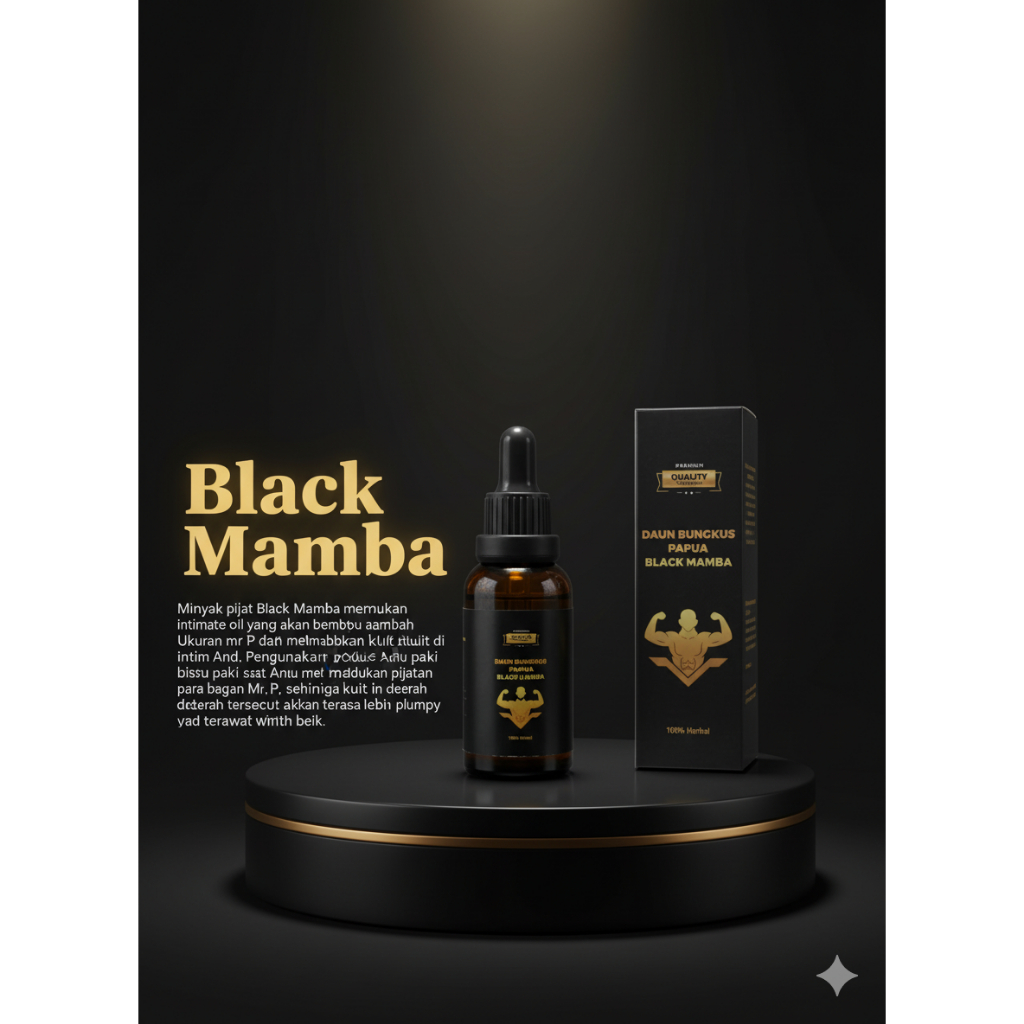 Minyak Herbal Black Mamba Pembesar Pria BPOM ukuran 30ml Pembesar MR.P 100% Aman dan Original
