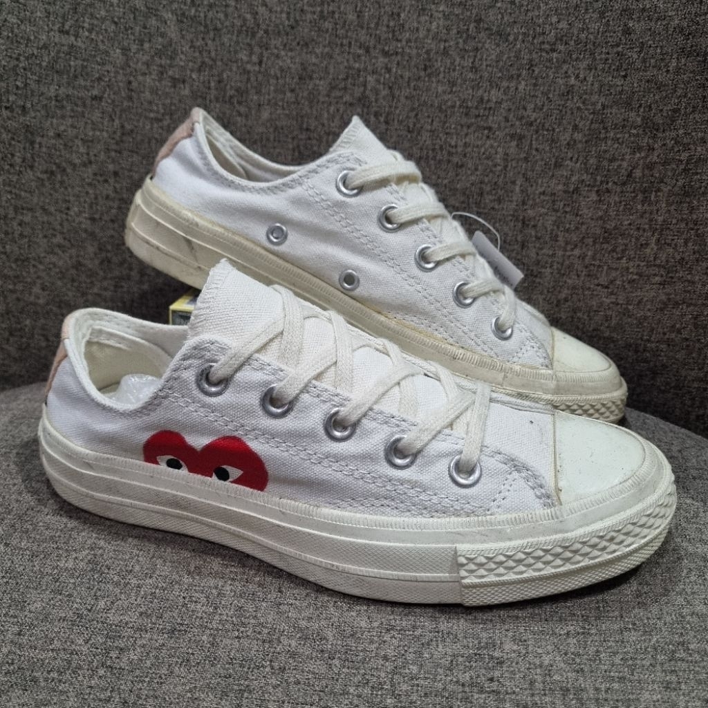 sepatu second preloved size 36 c0nverse chuck taylor all star 70 ox cdg play white