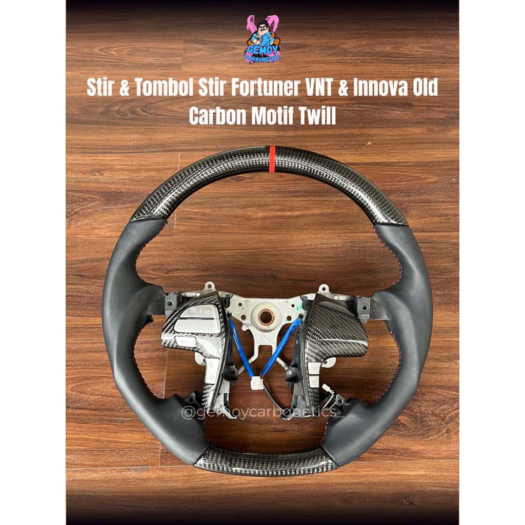 READY Stir & Tombol Stir Fortuner VNT & Innova Old | Carbon Motif Twill