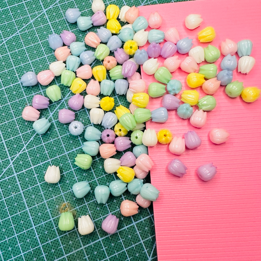 20gr Manik mote Bunga Tulip Manik Manik Bunga