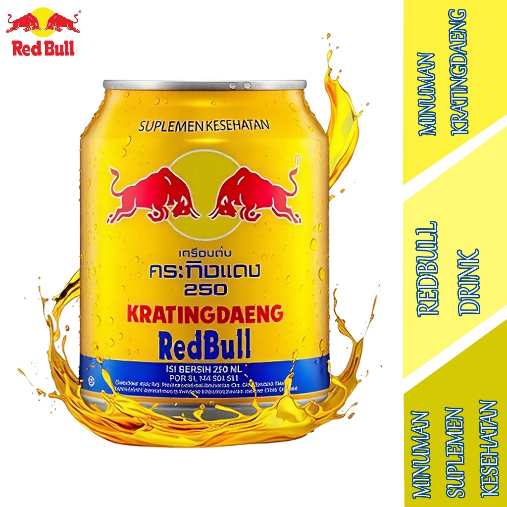Minuman Suplemen Isotonik - Redbull - Minuman Kratingdaeng - 250ml