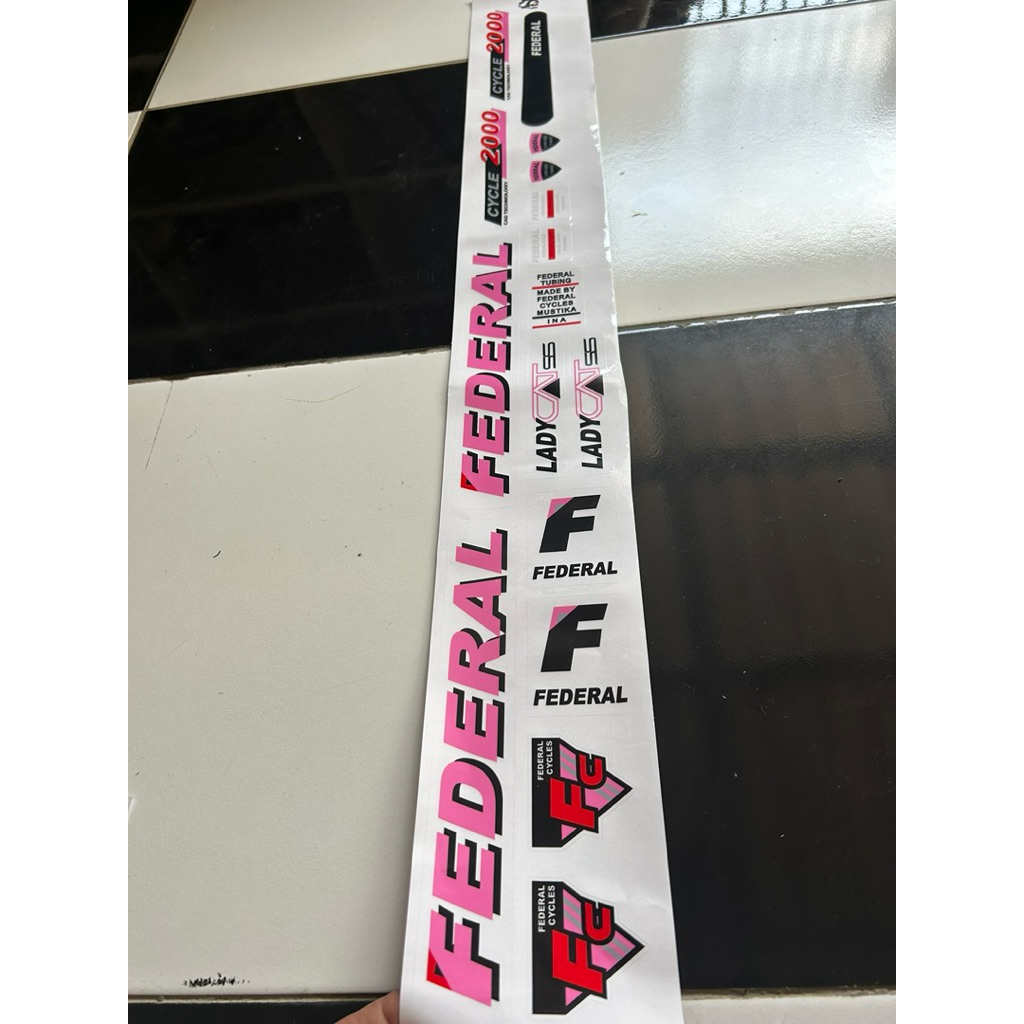 STIKER SEPEDA FEDERAL LADY CAT TRANSPARAN