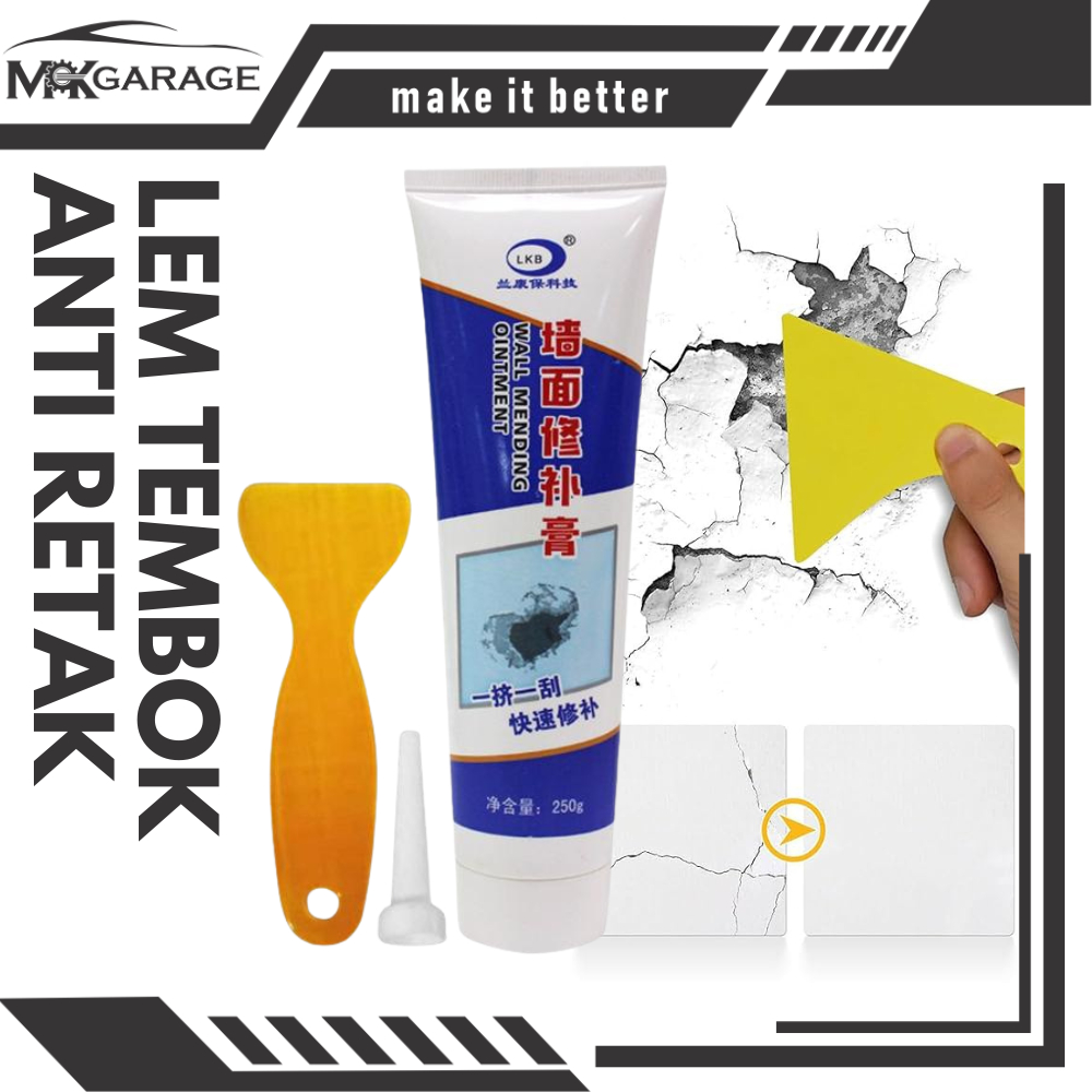 [MKGarage] Lem Tembok - Dempul Dinding Tembok - Perbaikan Tembok Dinding Retak - Wall Repair Paste
