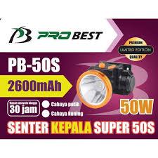 Senter Kepala Probest 50 Watt PB-50S Cahaya Putih