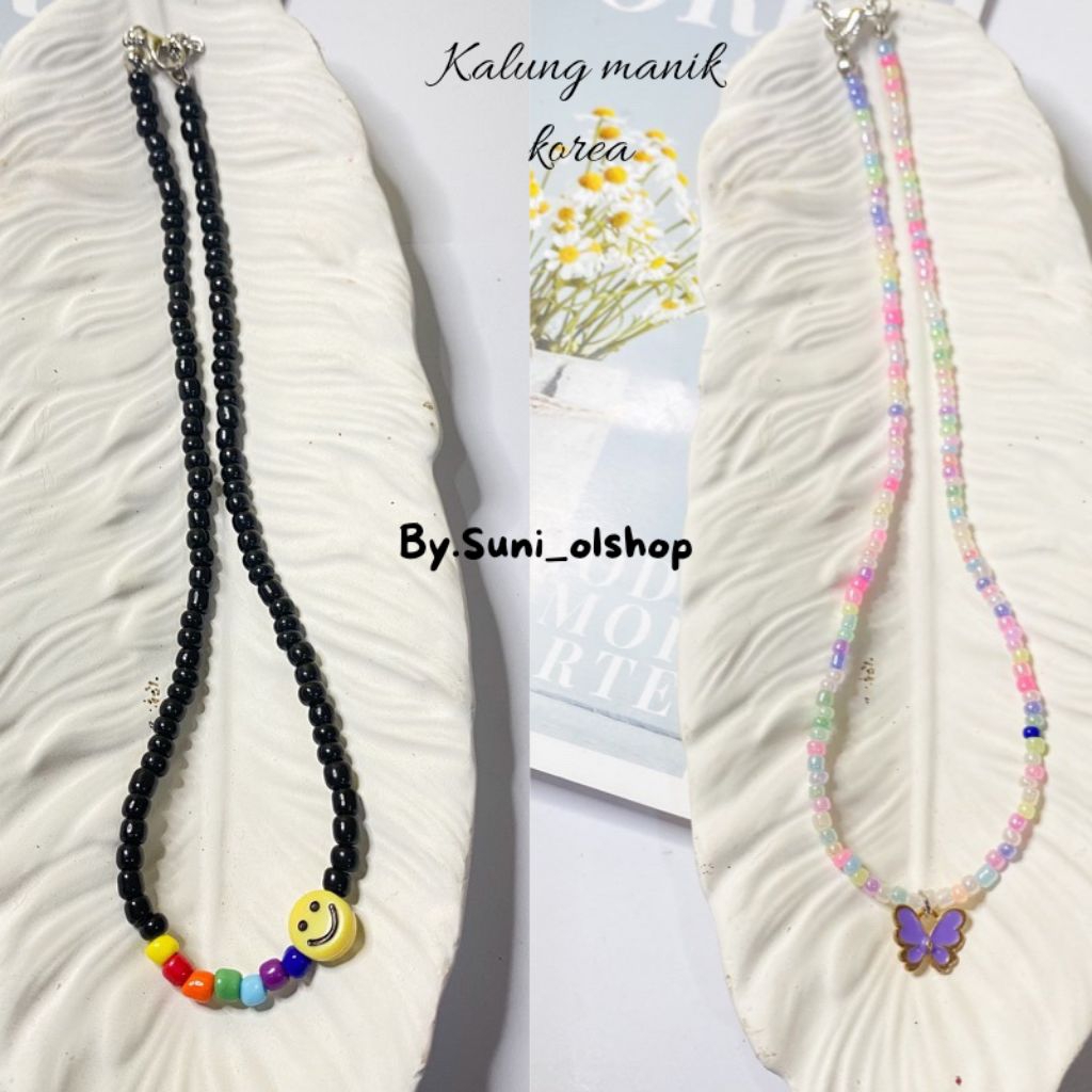 Kalung manik korea lucu/Kalung manik aesthetic