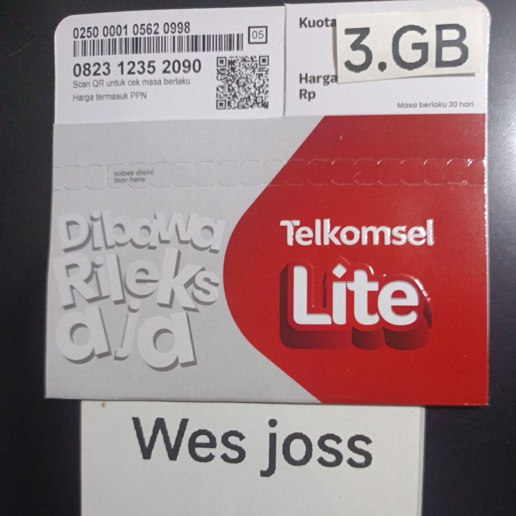 perdana telkomsel 3gb