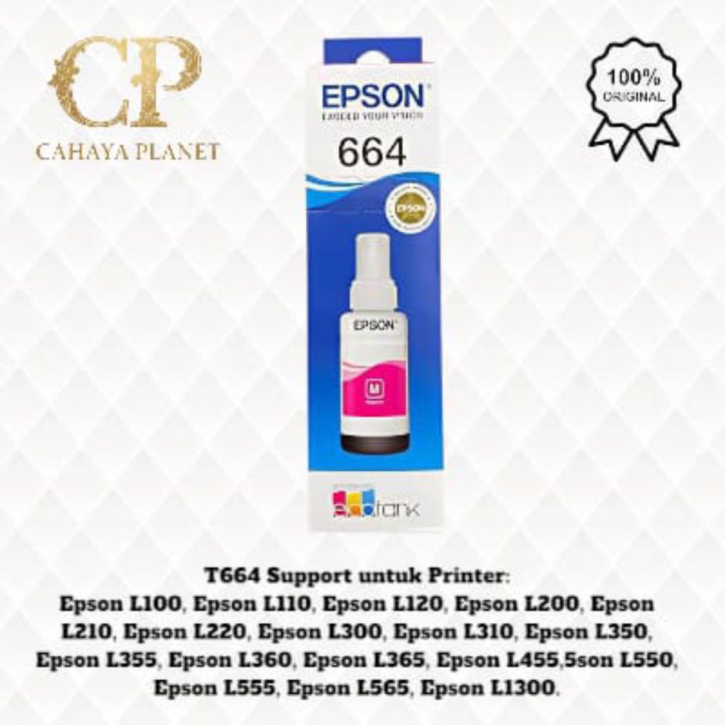 Tinta printer epson 664 (merah) original