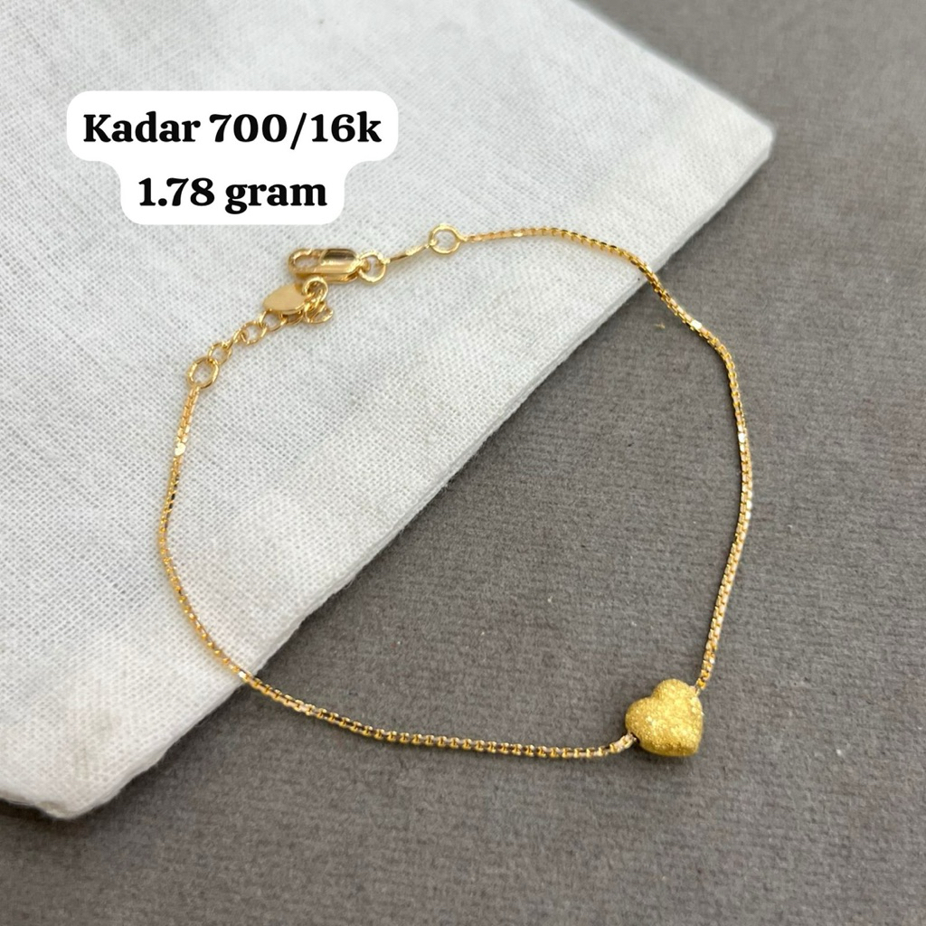 gelang serut model tipis korea emas asli kadar 700