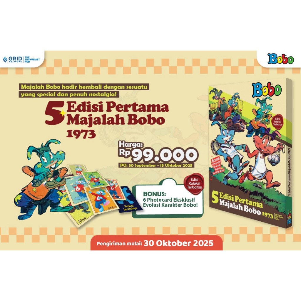 (Pre Order) Majalah Bobo Edisi Koleksi - 5 Edisi Pertama Majalah Bobo 1973