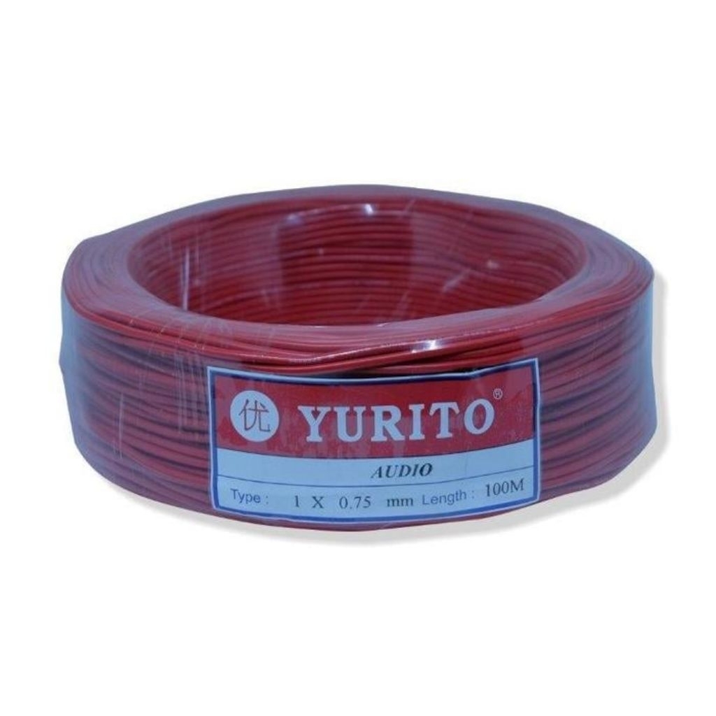 [ Roll 50 Meter ] Kabel Listrik Audio Singgle Tunggal Serabut NYAF Yurito 1x0,75mm 1x0.75mm 1x0,75 1