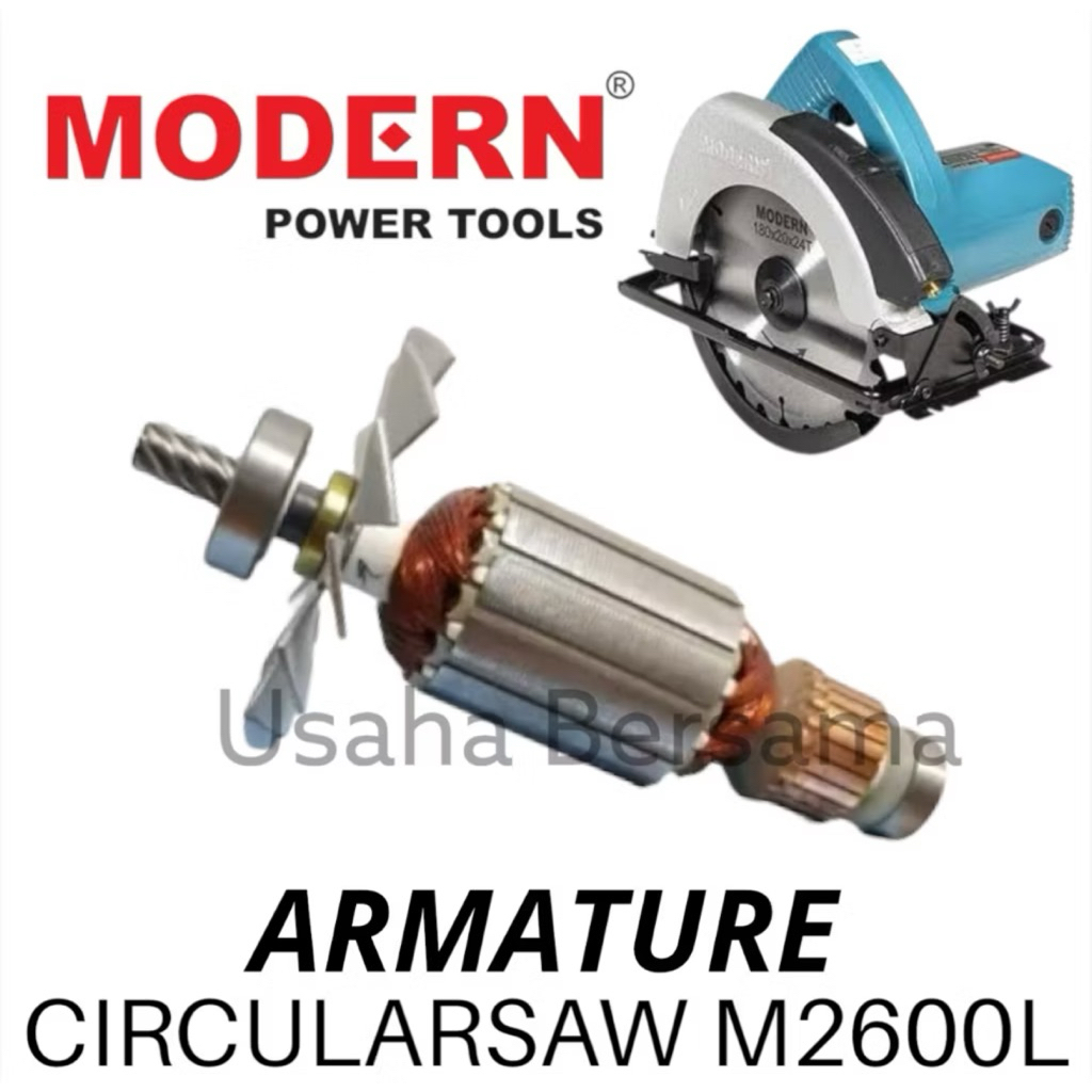 Sparepart Armature Modern Mesin Circular Saw M-2600 / Angker Dinamo Mesin Gergaji Kayu M2600 / Rotor