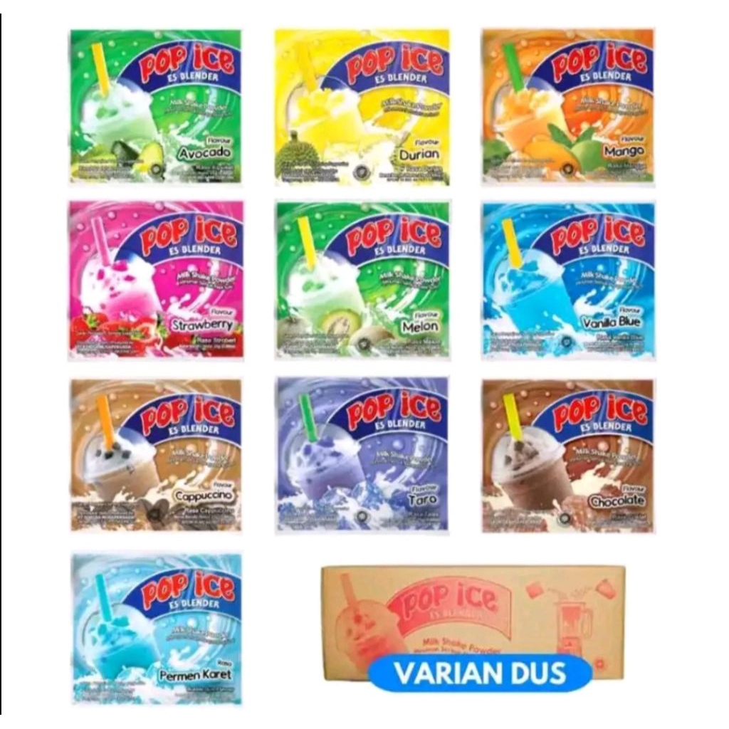 50pc POP ICE ALL VARIAN GROSIR 5 RENCENG POP ICE