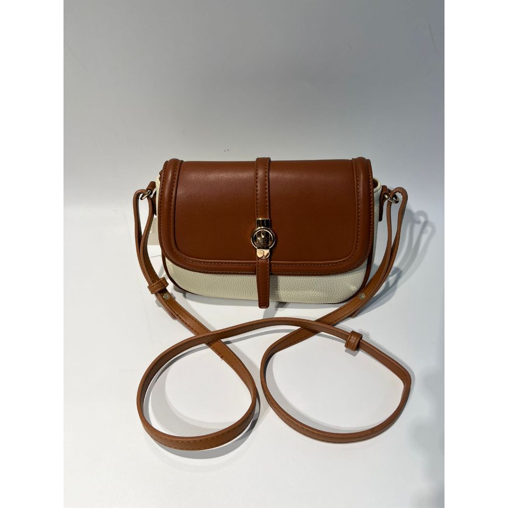 Yichen Colorblock Sling Flap Bag
