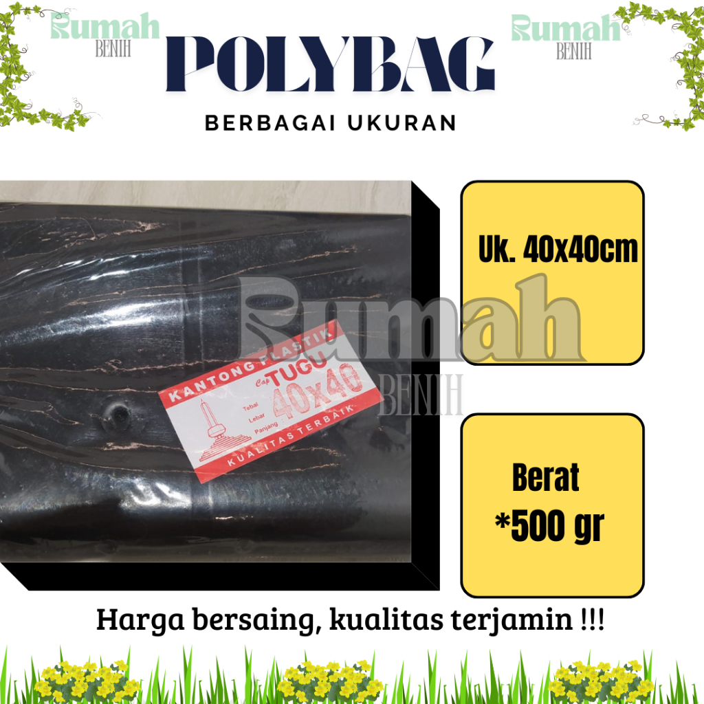 500gr Polybag Tanaman Ukuran 40x40 merk Tugu