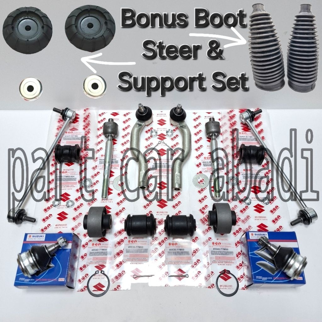 Paketan Paket Komplit Kaki kaki Fullset Depan + Support Shock + Boot Steer Ertiga 2013 2014 2015 201