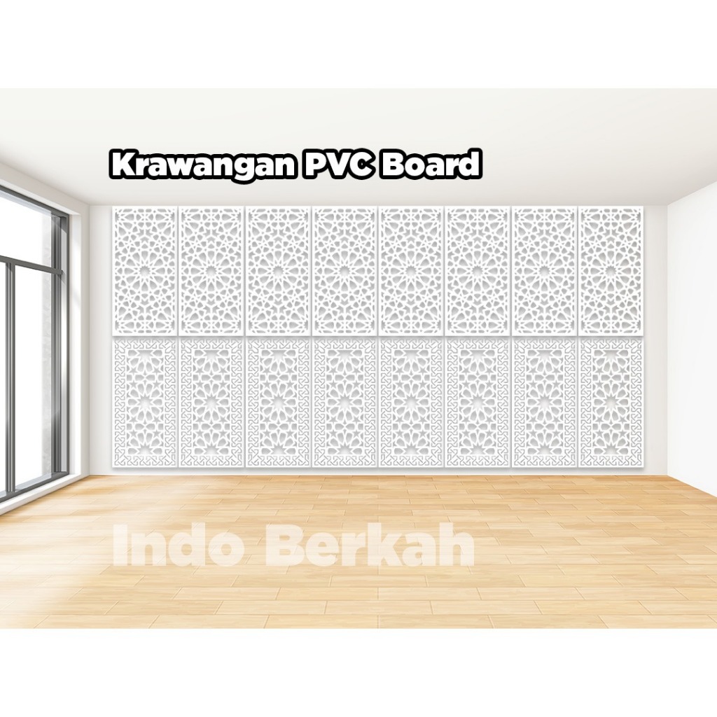 KRAWANGAN PVC BOARD  / ORNAMEN PVC FOAM BOARD TEBAL 5MM / ORNAMEN DINDING / DEKORASI HIASAN DINDING